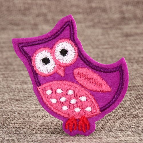 Plum Owl Custom Sew On Patches