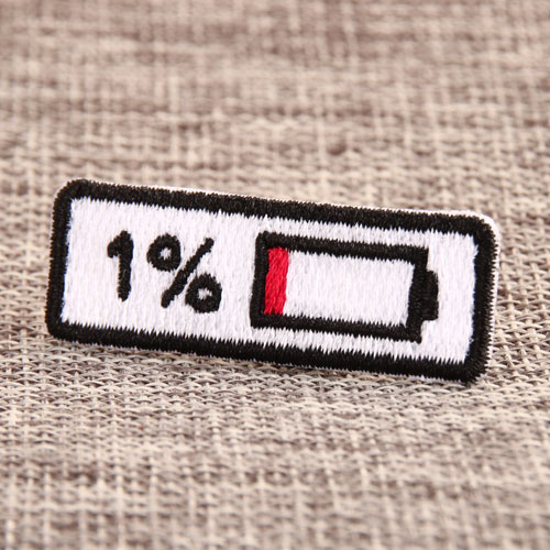 Battery Embroidered Patches