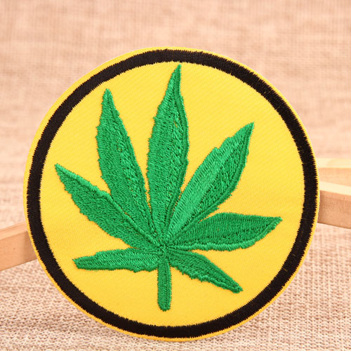 Marijuana Leaf Embroidered Patches