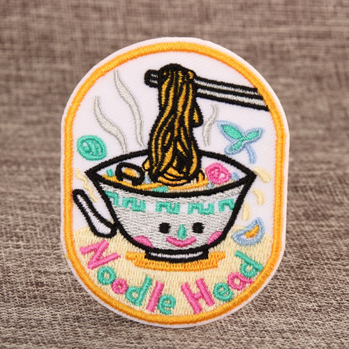 Noodle Embroidered Patches