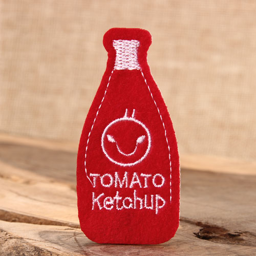 Tomato Ketchup Embroidered Patches