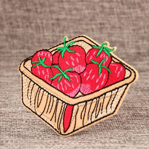 A Basket of Apples Embroidered Patches