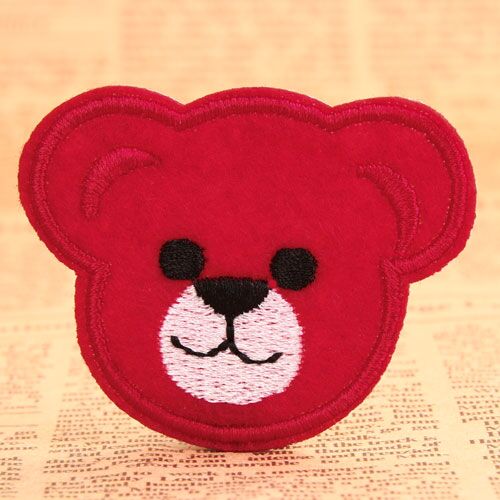 Smiling Bear Cartoon Patches