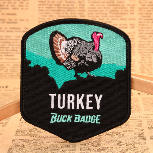 Turkey Iron On Embroidered Patches