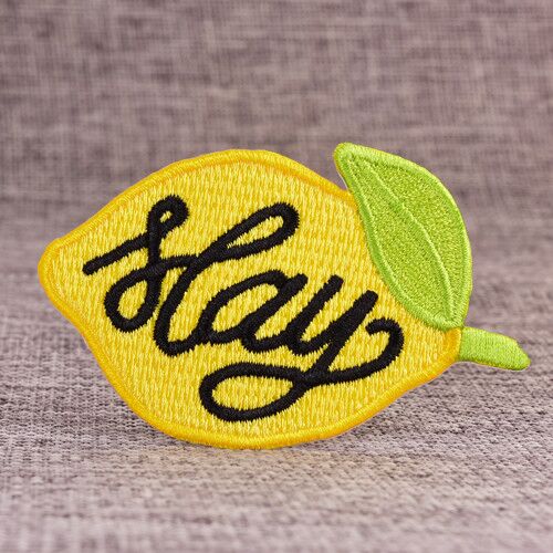  Lemon Custom Embroidered Patches No Minimum