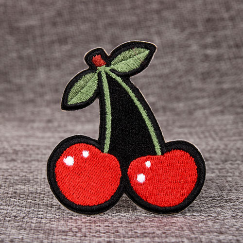 Beautiful Cherry Embroidered Patches