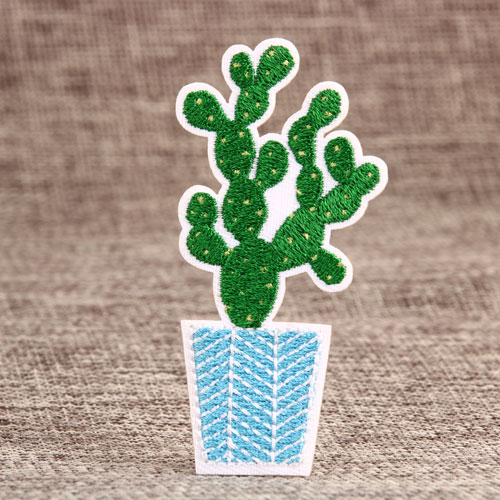 Green Cactus Custom Made Patches