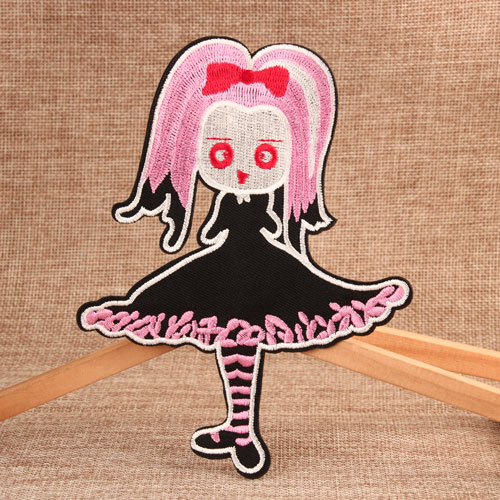 Girl In Punk Style Custom Embroidered Patches