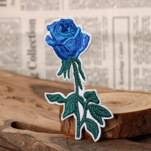 A Blue Rose Fashion Embroidered Patches