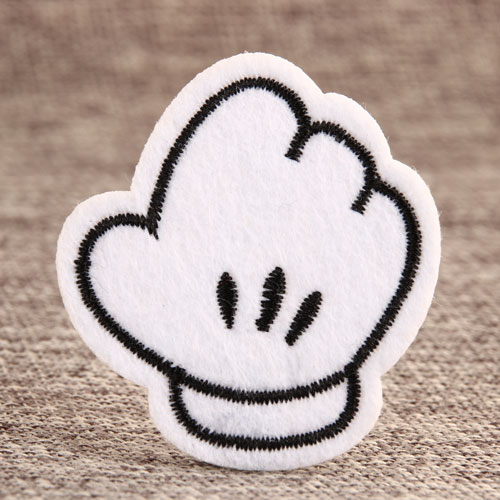 Hand Up Cool Embroidered Patches