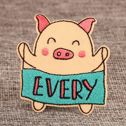 Happy Pig Fashion Embroidered Patches