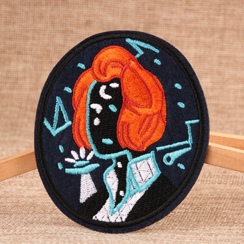 Long Hair Man Custom Patches For Less