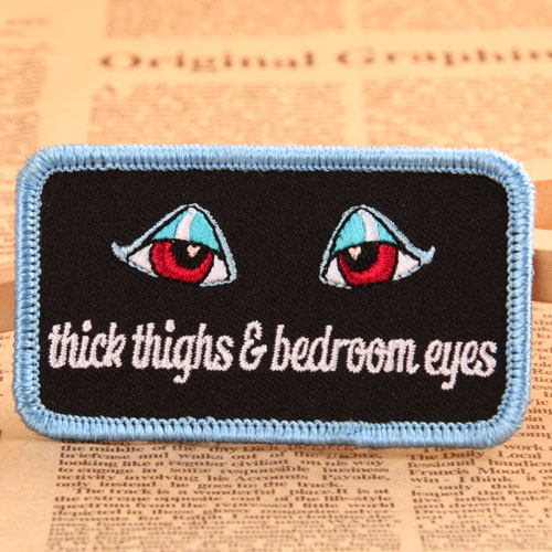 Sleeping Eyes Custom Embroidered Patches No Minimum