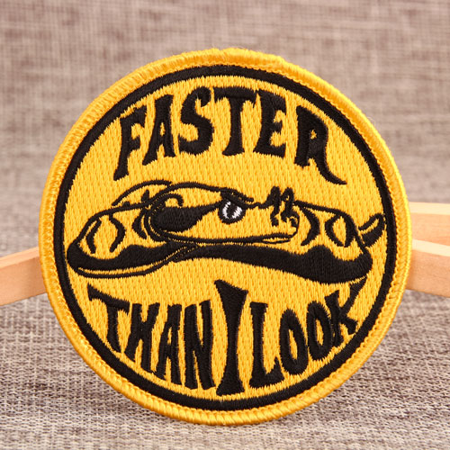 Faster Car Custom Iron On Patches No Minimum